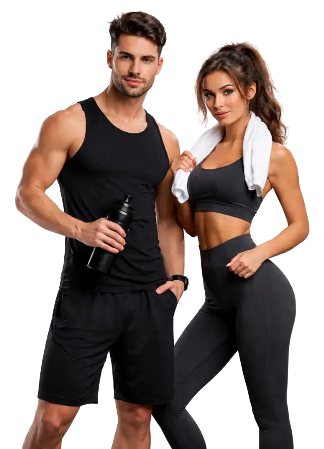 Professional fitness trainer demonstrating exercise at FitBharat Fitness Gym in Sindrani